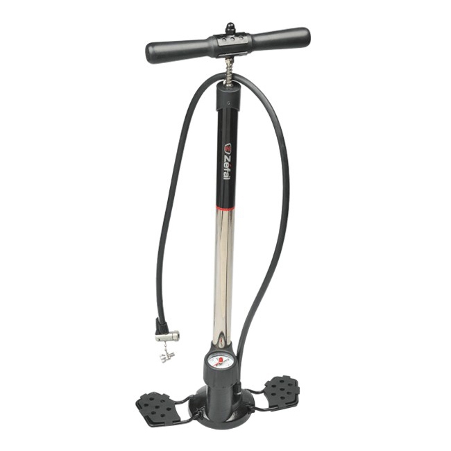 Pompe à pied de vélo ZEFAL Husky , Zefal Pompe à pied en acier haute pression, pompe à pied