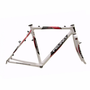 Cadre cyclo cross carbone Felino Leopardo blanc