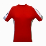 Maillot manches courtes rouge blanc - Plus d